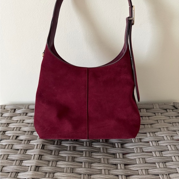 Kate Spade Deep Red Suede Shoulder Bag - Picture 2 of 2